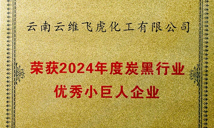 声誉加冕，，，，，，，，未来可期！云维飞虎公司荣膺“中国炭黑行业优异小巨人”